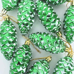 Boule de Pomme de Pin de Noël 40 pcs Vert Plastique 615027615027