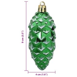 Boule de Pomme de Pin de Noël 40 pcs Vert Plastique 615027615027