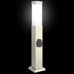 Bornes lumineuses avec sortie lot de 3 50 cm acier inoxydable IP44 615028615028