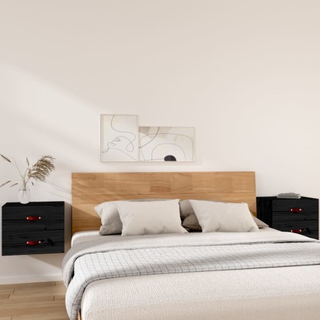 Tables de chevet murales 2 pcs Noir 50x36x40 cm 615029615029