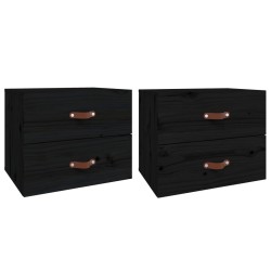 Tables de chevet murales 2 pcs Noir 50x36x40 cm 615029615029