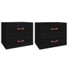 Tables de chevet murales 2 pcs Noir 50x36x40 cm 615029615029
