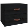 Tables de chevet murales 2 pcs Noir 50x36x40 cm 615029615029