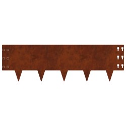 Bordure de Pelouse 30 pcs 100 x 30 cm Acier Rouillé 615032615032