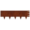 Bordure de Pelouse 30 pcs 100 x 30 cm Acier Rouillé 615032615032