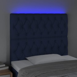 Tête de lit à LED Bleu 100x7x118/128 cm Tissu 615033615033