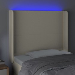 Tête de lit à LED Crème 103x16x118/128 cm Similicuir 615034615034