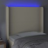 Tête de lit à LED Crème 103x16x118/128 cm Similicuir 615034615034