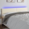 Tête de lit à LED Crème 200x5x78/88 cm Similicuir 615035615035
