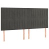 Tête de lit à LED Gris foncé 160x5x118/128 cm Velours 615036615036
