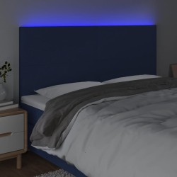 Tête de lit à LED Bleu 180x5x118/128 cm Tissu 615037615037