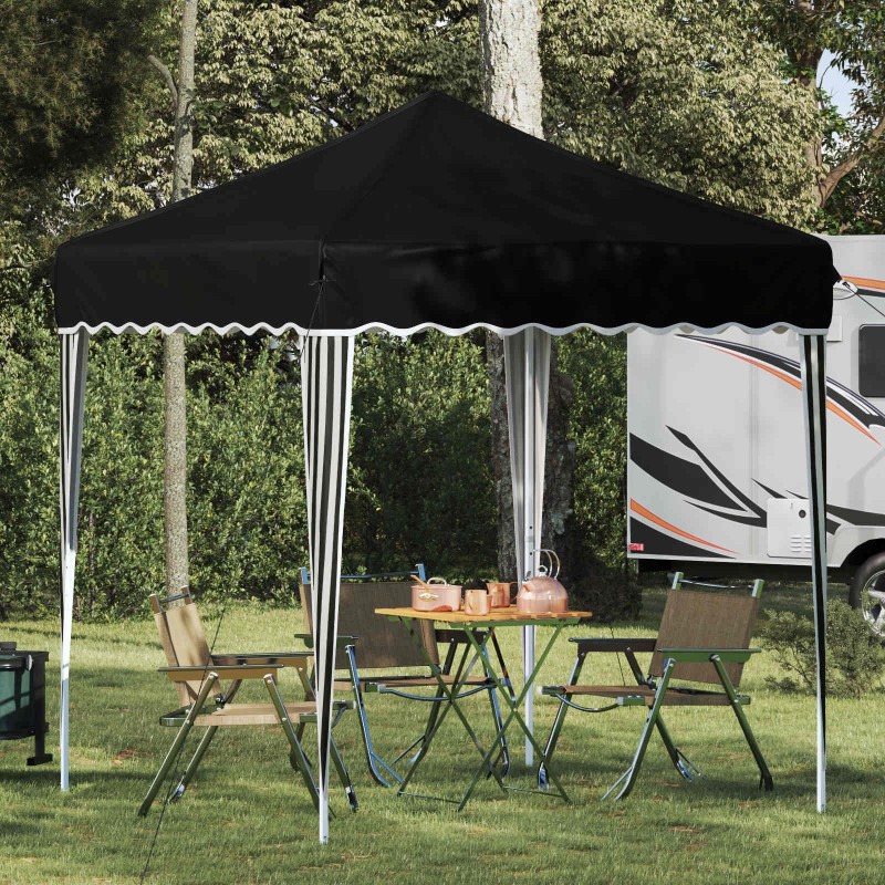 Tente de fête pop-up 195 x 195 x 245 cm Noir Tissu Oxford 615042615042