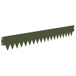 Bordure de Pelouse 30 pcs 103 x 15 cm métal Vert olive 615044615044