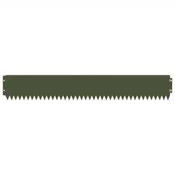 Bordure de Pelouse 30 pcs 103 x 15 cm Acier Vert olive 615045615045