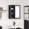 Armoire murale de salle de bain miroir chêne noir 50x21x60 cm 615057615057
