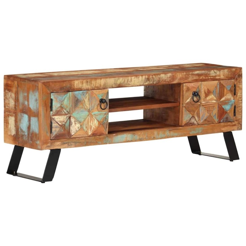Meuble TV 112x30x45 cm bois massif de récupération 615059615059