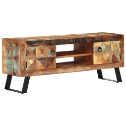 Meuble TV 112x30x45 cm bois massif de récupération 615059615059