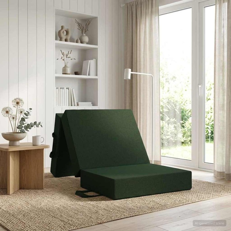 Canapé-lit pliable 75 x 63 x 45 cm Vert foncé 615078615078