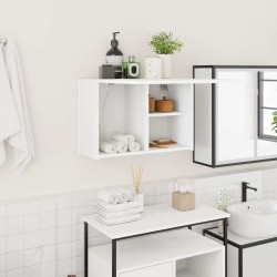 Armoire murale de bain blanc 60x25x40 cm bois d'ingénierie 615084615084