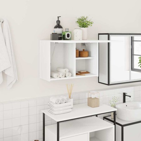 Armoire murale de bain blanc 60x25x40 cm bois d'ingénierie 615084615084
