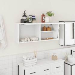 Armoire murale de bain blanc 100x25x40 cm bois d'ingénierie 615086615086