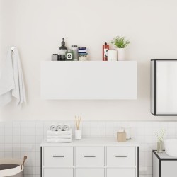 Armoire murale de bain blanc 100x25x40 cm bois d'ingénierie 615086615086