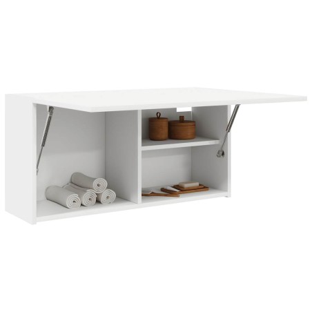 Armoire murale de bain blanc 80x25x40 cm bois d'ingénierie 615099615099