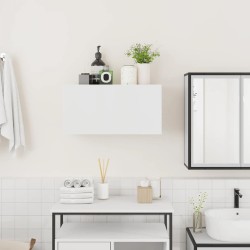 Armoire murale de bain blanc 60x25x30 cm bois d'ingénierie 615103615103