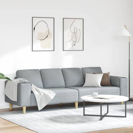Canapé de salon Gris clair 250 x 77 x 76 cm Polyester 615106615106