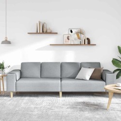 Canapé de salon Gris clair 250 x 77 x 76 cm Polyester 615106615106