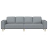 Canapé de salon Gris clair 250 x 77 x 76 cm Polyester 615106615106