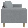 Canapé de salon Gris clair 250 x 77 x 76 cm Polyester 615106615106