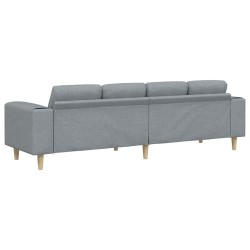 Canapé de salon Gris clair 250 x 77 x 76 cm Polyester 615106615106