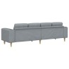 Canapé de salon Gris clair 250 x 77 x 76 cm Polyester 615106615106
