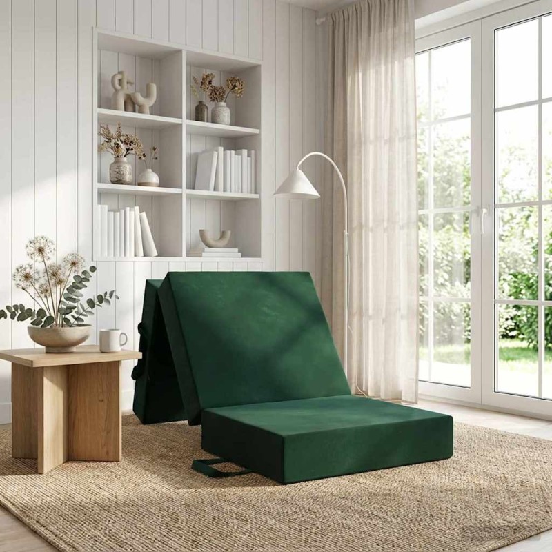 Canapé-lit pliable 75 x 67 x 45 cm Vert foncé 615114615114