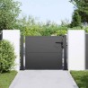 Porte de Jardin Noir 110 x 105 cm Acier enduit de poudre 615115615115