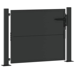 Porte de Jardin Noir 110 x 105 cm Acier enduit de poudre 615115615115