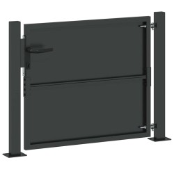 Porte de Jardin Noir 110 x 105 cm Acier enduit de poudre 615115615115