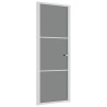 Porte intérieure 76x201,5 cm Blanc Verre ESG et aluminium 615116615116
