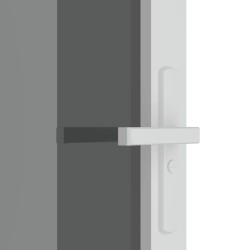 Porte intérieure 76x201,5 cm Blanc Verre ESG et aluminium 615116615116