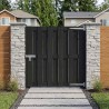 Porte de Jardin 100 x 100 cm WPC et Aluminium Noir 615122615122