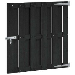 Porte de Jardin 100 x 100 cm WPC et Aluminium Noir 615122615122