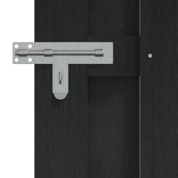 Porte de Jardin 100 x 100 cm WPC et Aluminium Noir 615122615122