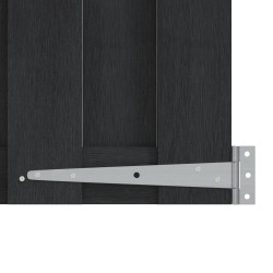 Porte de Jardin 100 x 100 cm WPC et Aluminium Noir 615122615122