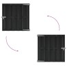 Porte de Jardin 100 x 100 cm WPC et Aluminium Noir 615122615122