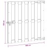 Porte de Jardin 100 x 100 cm WPC et Aluminium Noir 615122615122