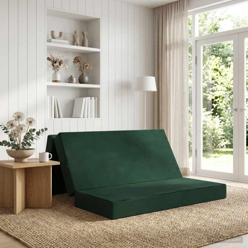 Canapé-lit pliable 140 x 67 x 45 cm Vert foncé 615126615126