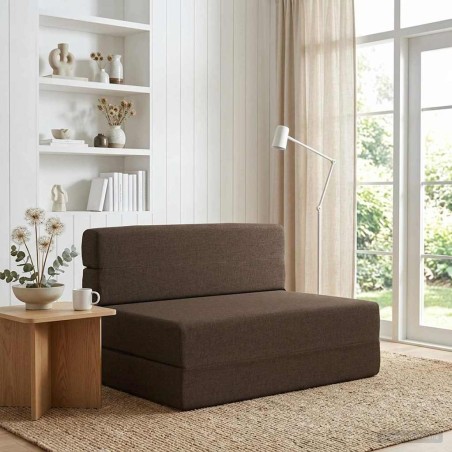 Canapé-lit pliable Taupe 100 x 80 x 60 cm Tissu 615128615128