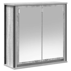 Armoire murale de salle de bain miroir sonoma gris 60x21x60 cm 615130615130