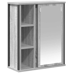 Armoire murale de salle de bain miroir sonoma gris 50x21x60 cm 615131615131